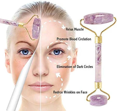 How to Use an Amethyst Jade Stone Face Roller for Glowing Skin: A Step-by-Step Guide