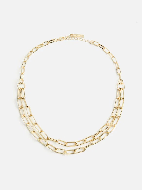 Cueen Chain Links Layered Necklace