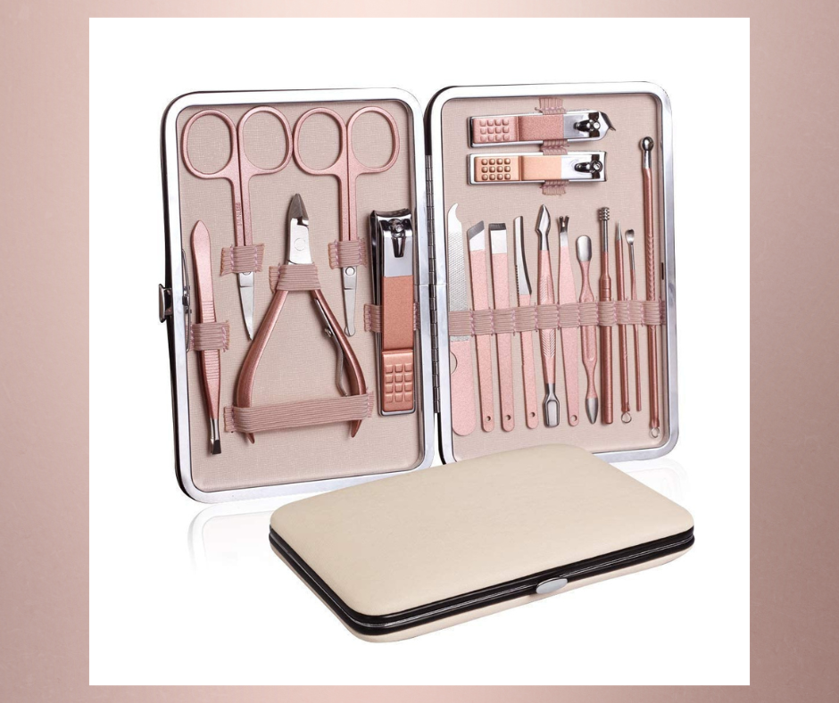 Cueen™ 18 IN 1 Stainless Steel Professional Manicure Set Nail Cutter For Women