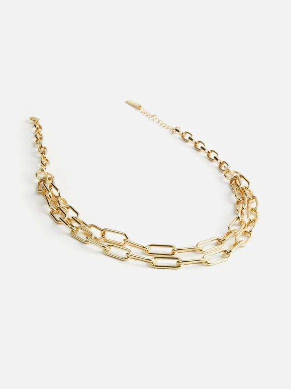 Cueen Chain Links Layered Necklace