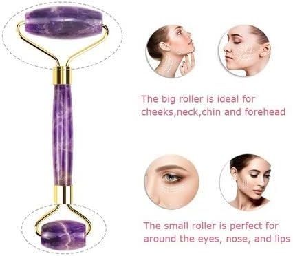 Cueen™ Amethyst Jade Stone Face Roller & Gua Sha (Set)
