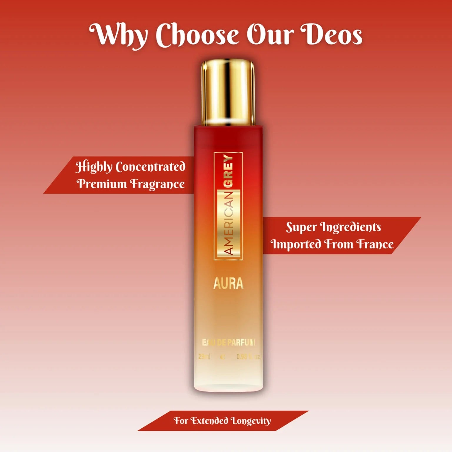 American Grey Aura Unisex Perfume Spray Eau de Parfum - 29 ml