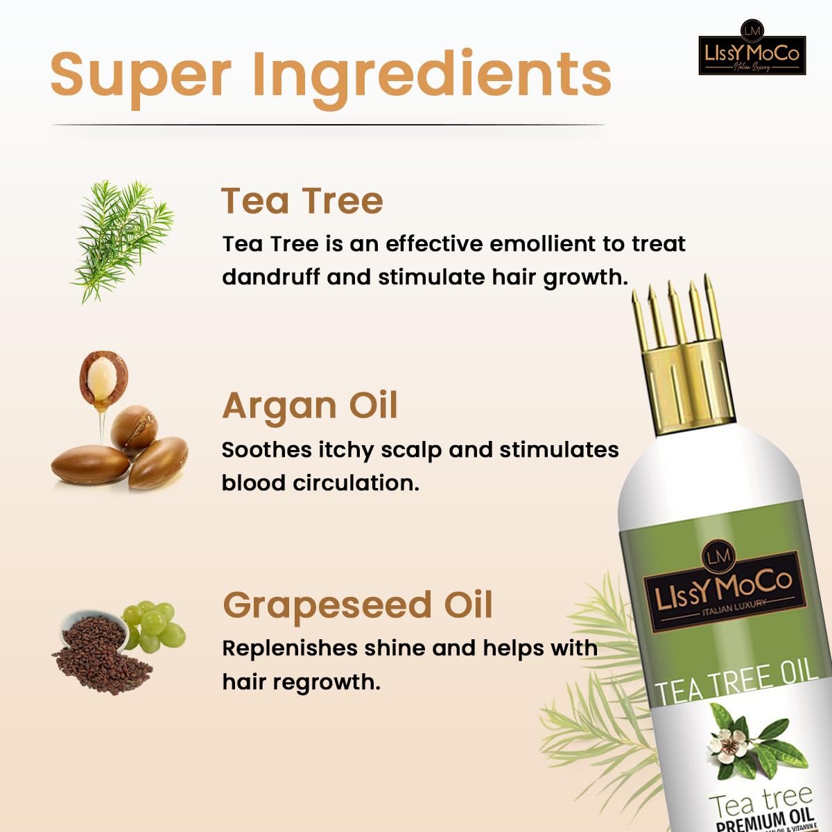Tea Tree Hair Oil For Longer Thicker Hair (100 ml)