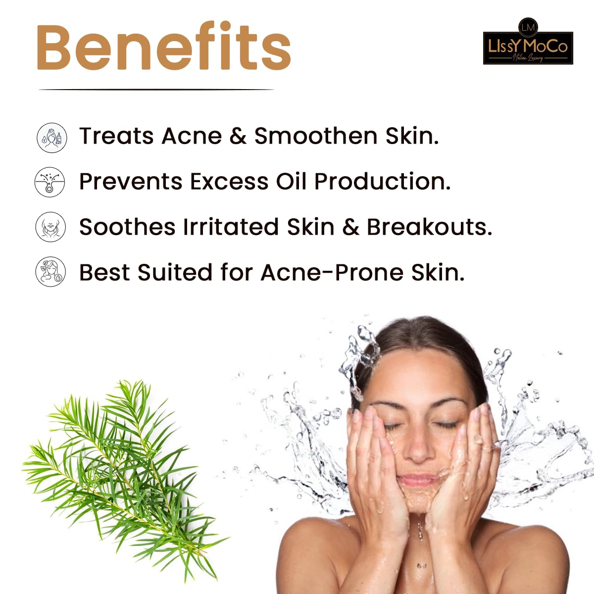 Tea Tree Face Wash - Built in Brush for Deep Cleansing (250 ml)