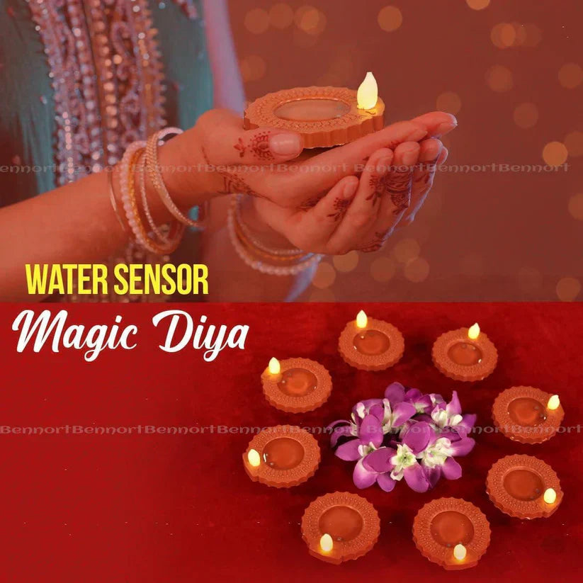 LED Light Water Sensor Diyas Plastic with, Ambient Lights, (Pack of 6/12/)