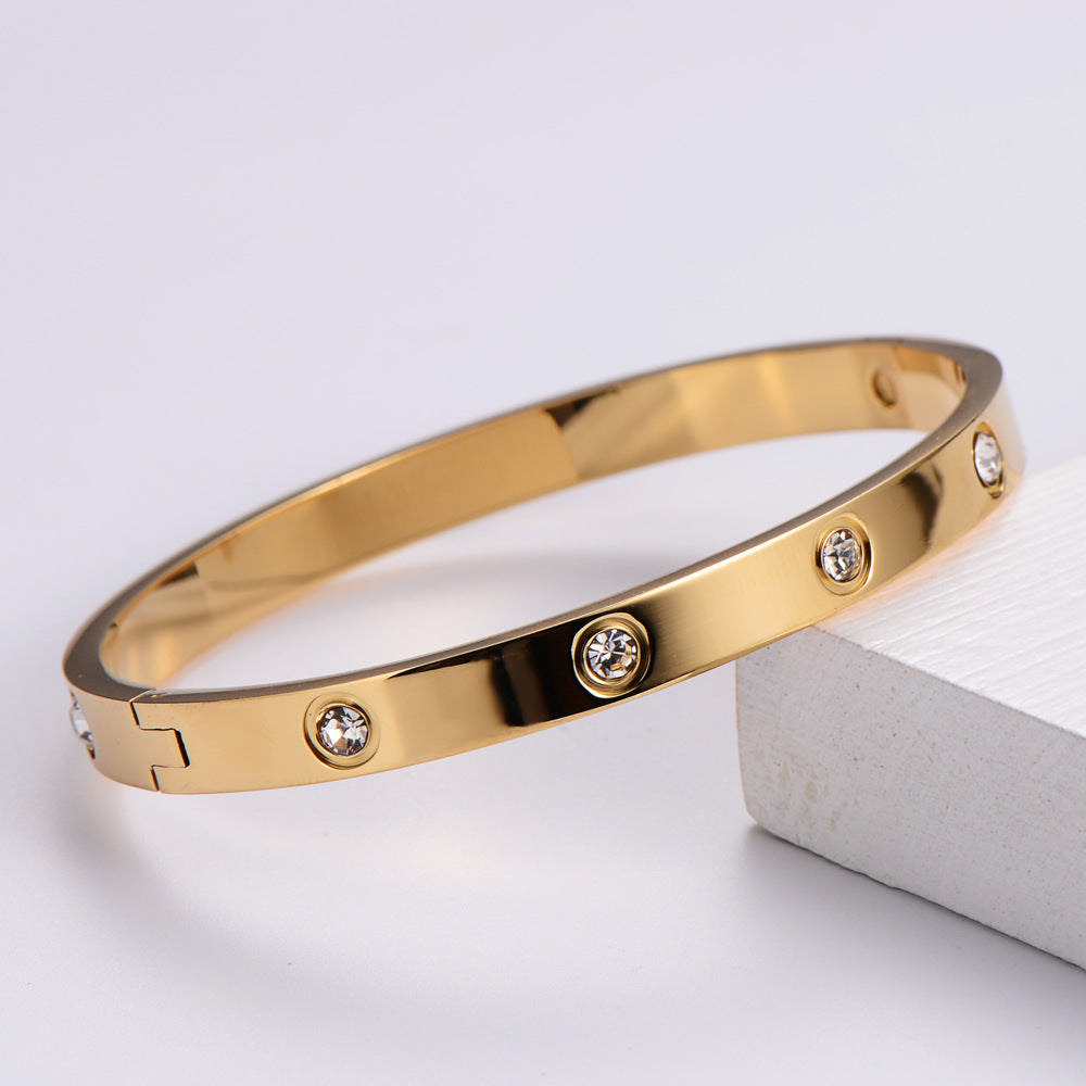 Cueen Stone Studded Band Bracelet