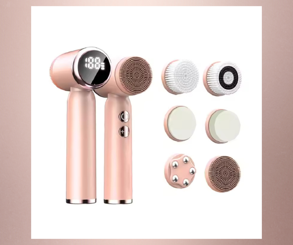 Cueen Portable Electric Facial Cleansing Spin Roller Brush