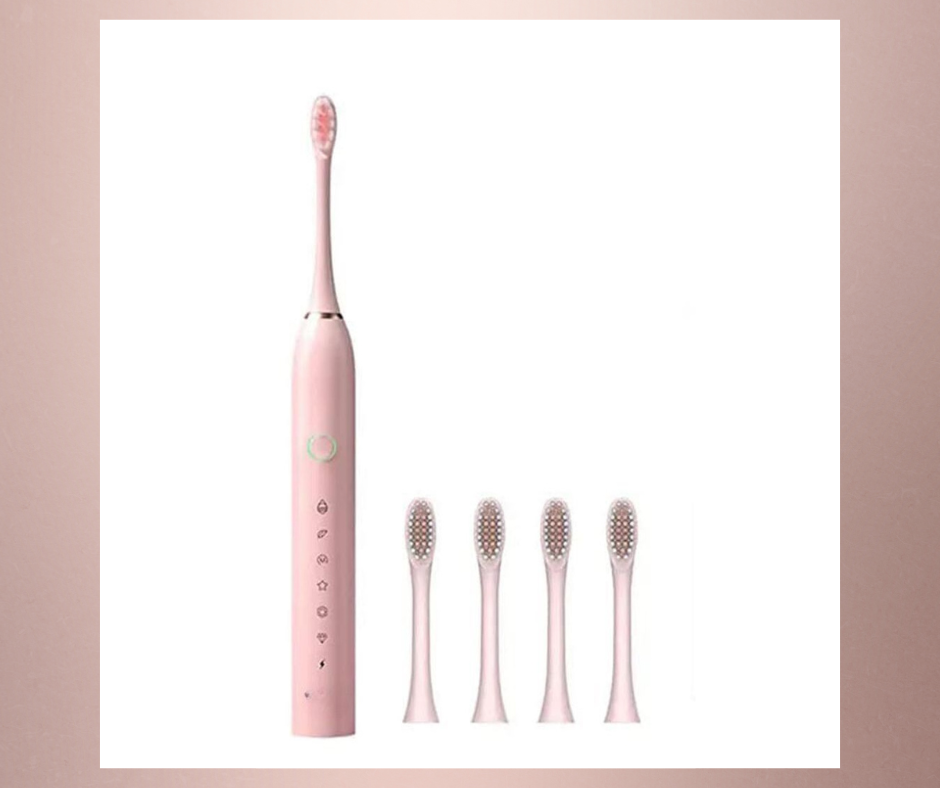 Cueen™ Sonic Electric Toothbrush With 4 Brush Heads