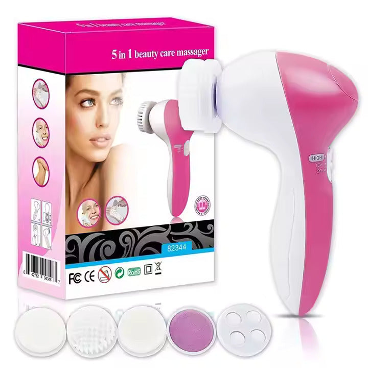 Electric Facial Cleaner 5 IN 1 Face Cleansing Brush Wash Machine Spa Skin Care Massager