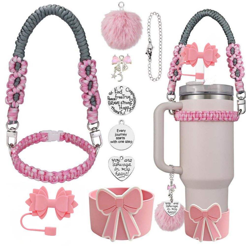 Trendy Bow Tumbler & Accessories Set
