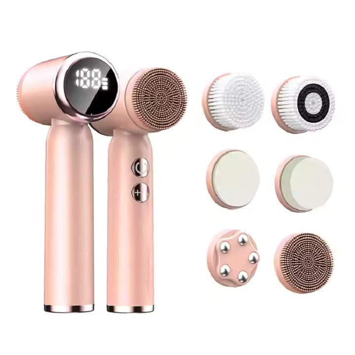 Cueen Portable Electric Facial Cleansing Spin Roller Brush