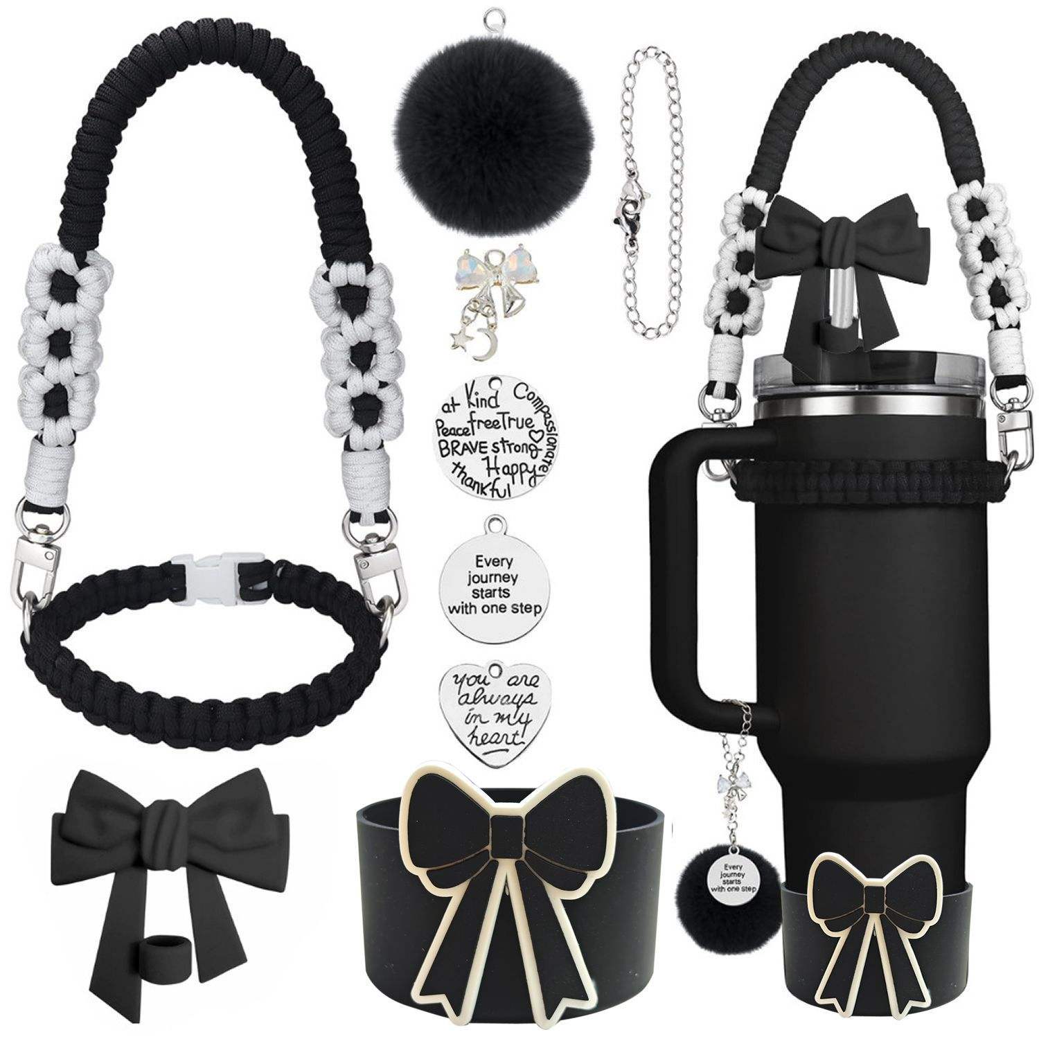 Trendy Bow Tumbler & Accessories Set