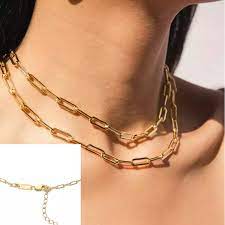 Cueen Chain Links Layered Necklace