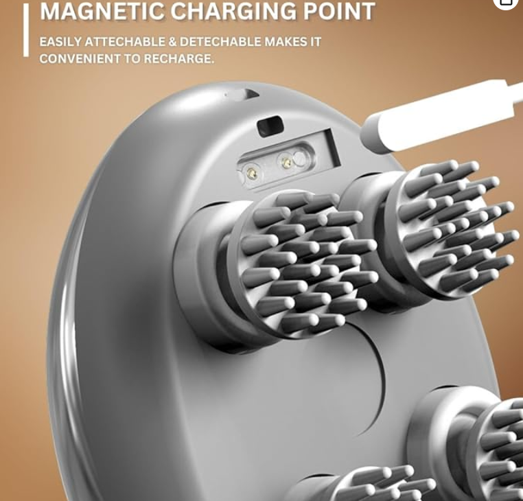 Cueen 3-In-1 Portable Electric Scalp Massager (ROSE GOLD)