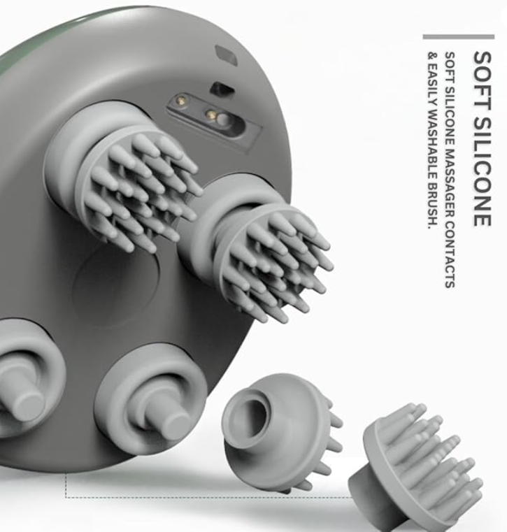 Cueen 3-In-1 Portable Electric Scalp Massager (ROSE GOLD)