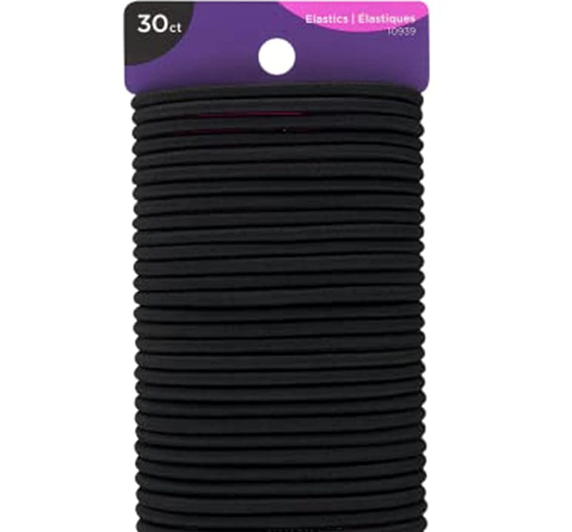 Ponytail holder rubber black eco-friendly biodegradable organic cotton hair ties elastic hair band for women