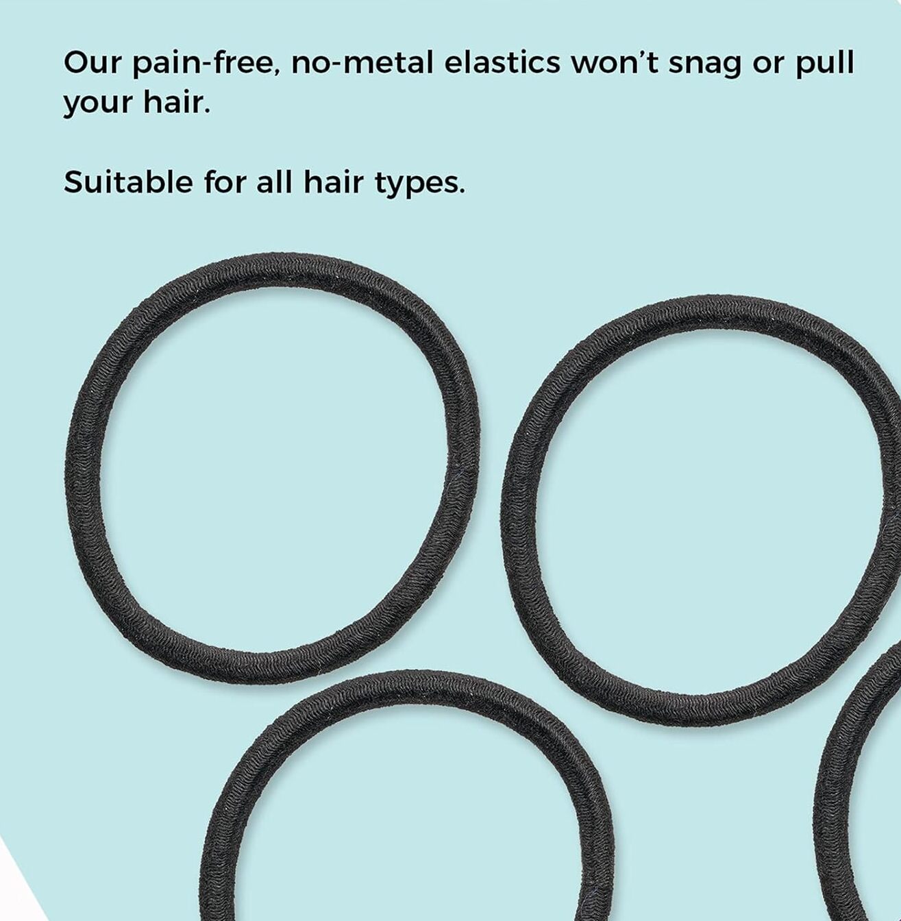 Ponytail holder rubber black eco-friendly biodegradable organic cotton hair ties elastic hair band for women