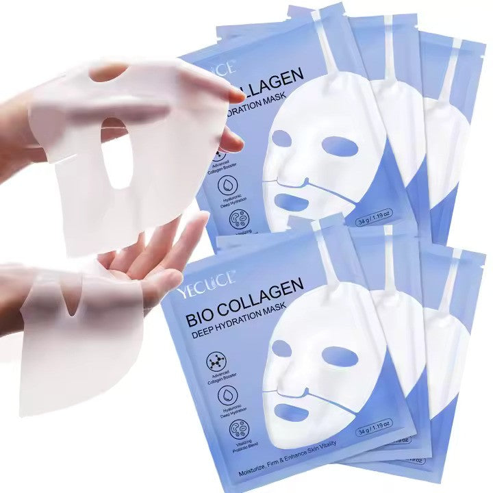 6 Pack Korean Real Deep Hydrating Overnight Bio Collagen Face Mask