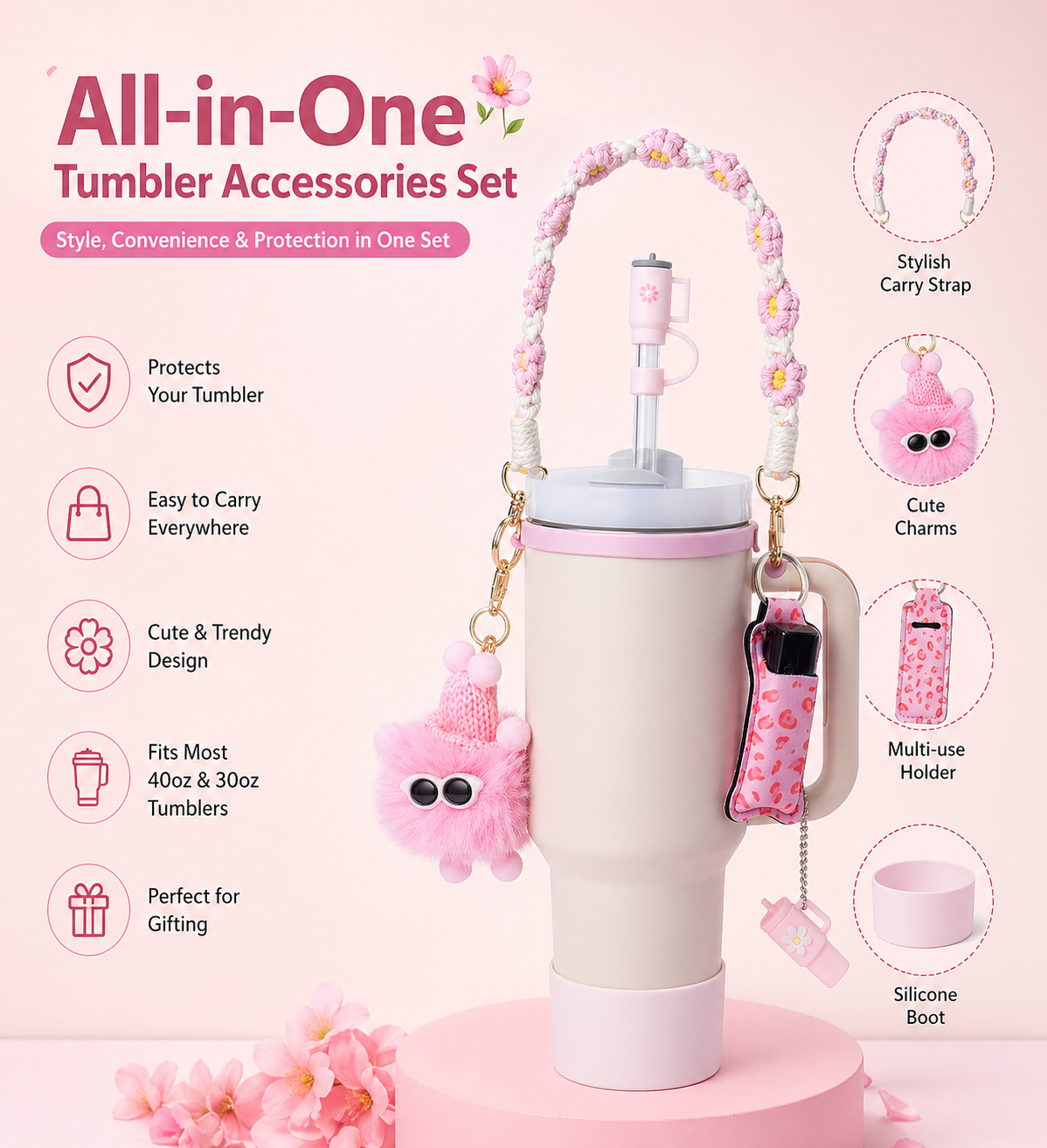 Mini Fur Tumbler & Accessories Set