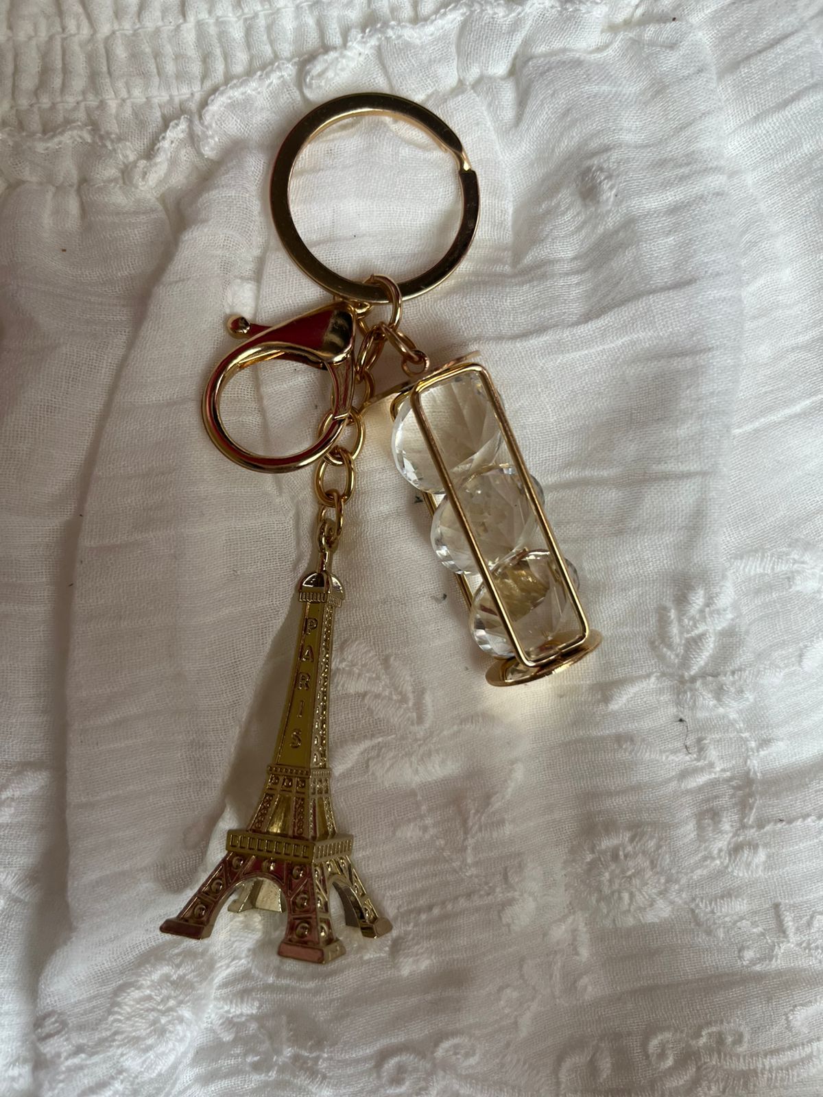 Paris Eiffel Tower Gold Bag Charm