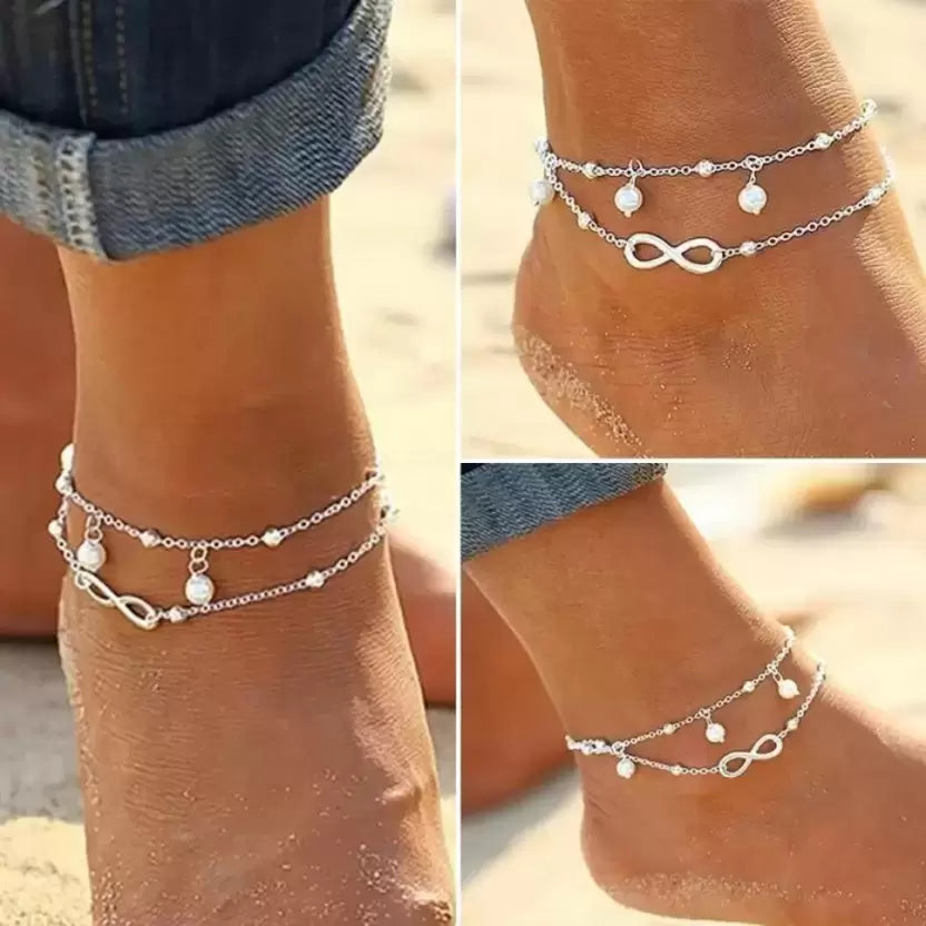 Cueen Infinity Pearl Anklet