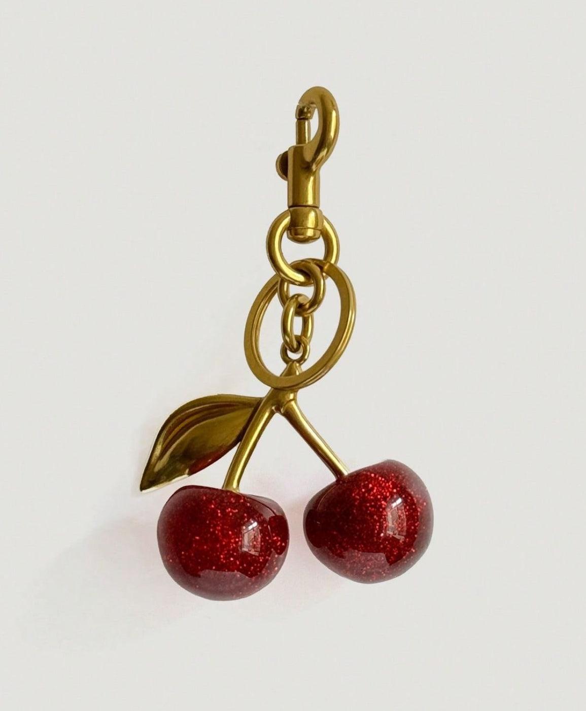 Golden Cherry Bag Charm