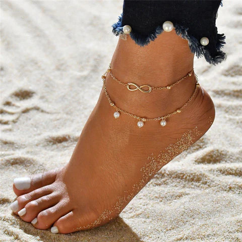 Cueen Infinity Pearl Anklet