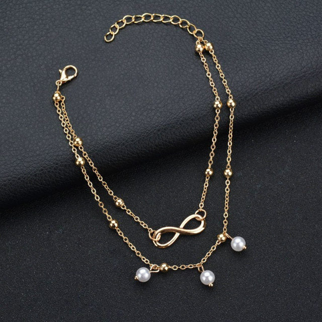 Cueen Infinity Pearl Anklet