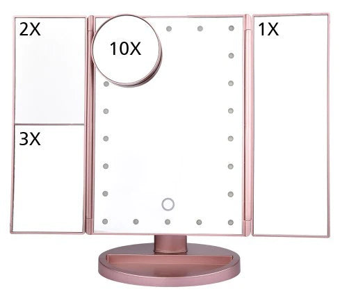 Cueen Foldable Makeup Touch Screen Mirror