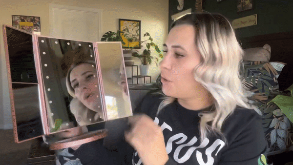 Cueen Foldable Makeup Touch Screen Mirror