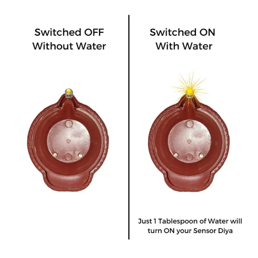 LED Light Water Sensor Diyas Plastic with, Ambient Lights, (Pack of 6/12/)