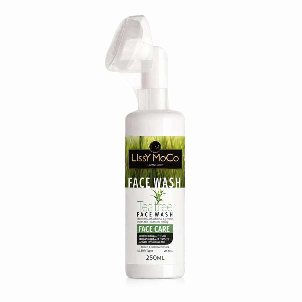 Tea Tree Face Wash - Built in Brush for Deep Cleansing (250 ml)