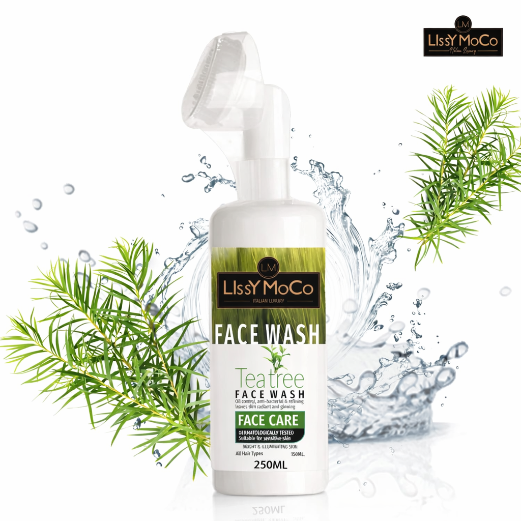 Tea Tree Face Wash - Built in Brush for Deep Cleansing (250 ml)