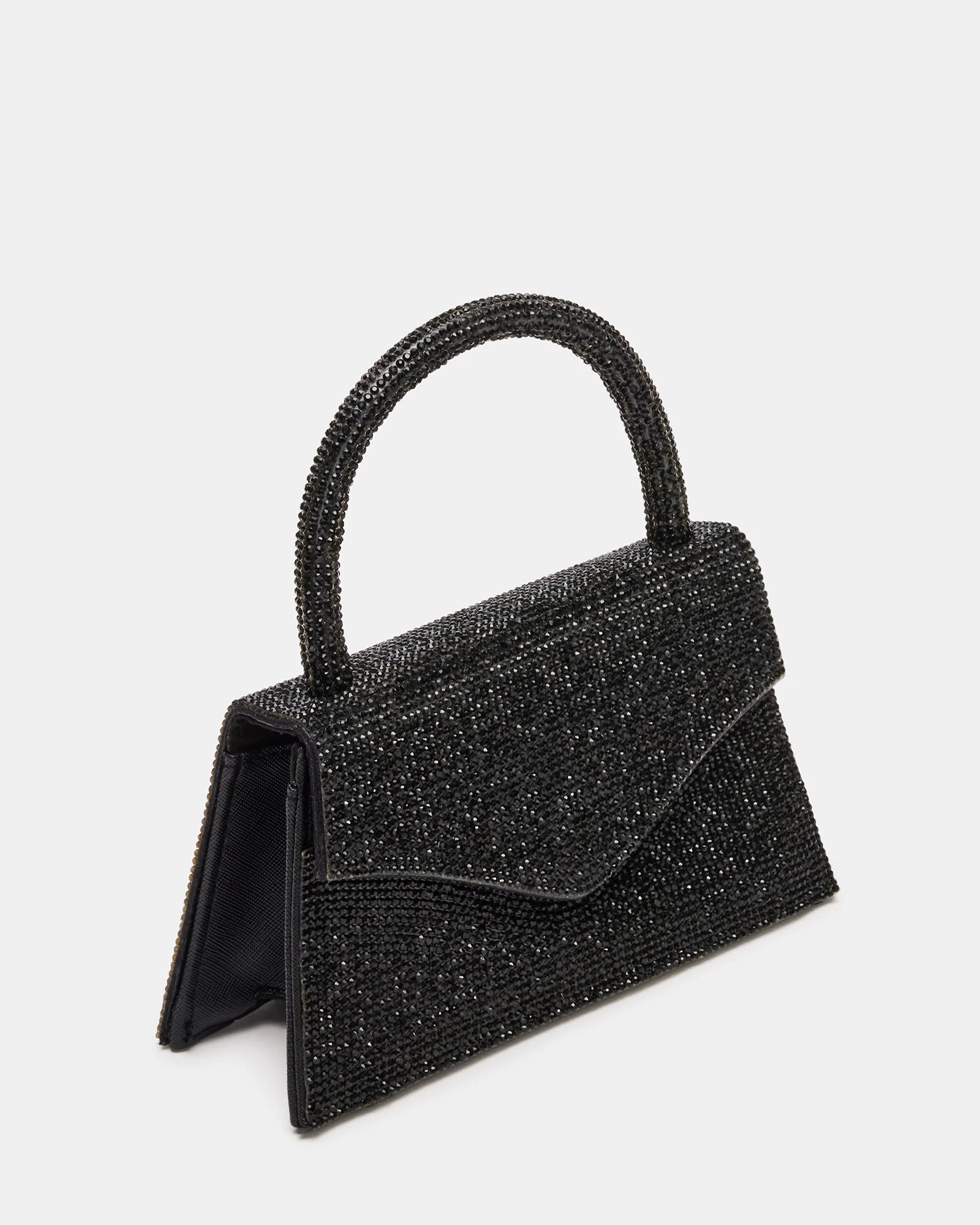 Cueen Black Rhinestone Handbag