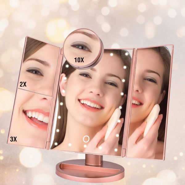 Cueen Foldable Makeup Touch Screen Mirror