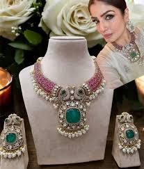 Raveena Tandon Inspired Designer Doublet Necklace Set