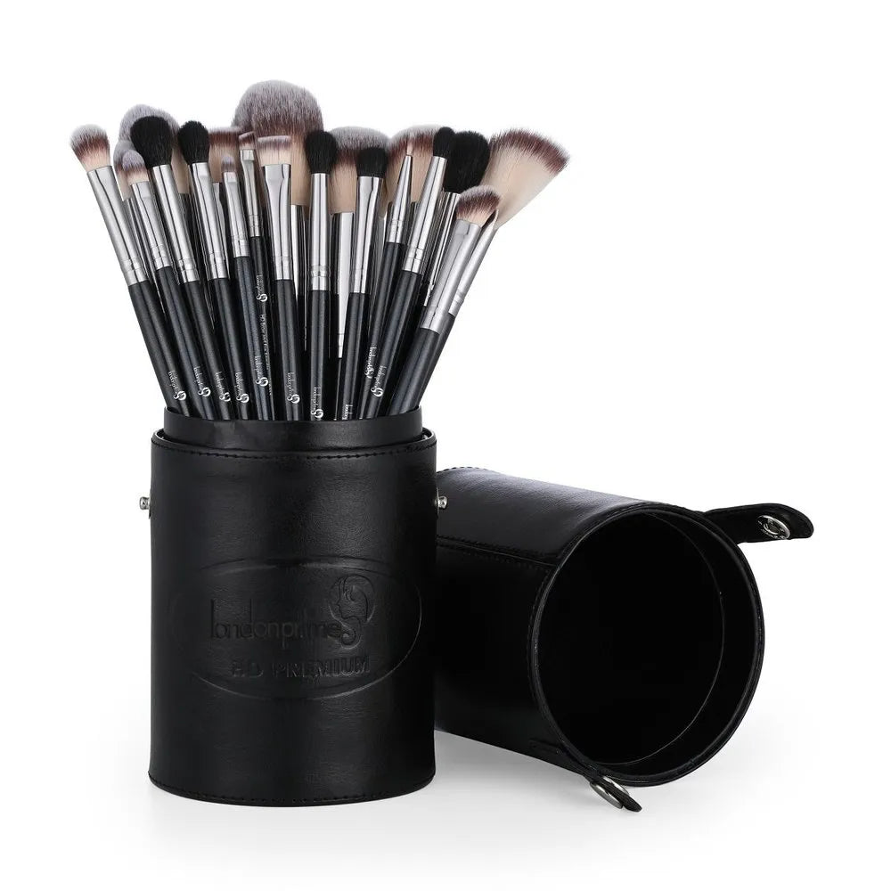 Cueen Makeup Brushes Set with Leather Box